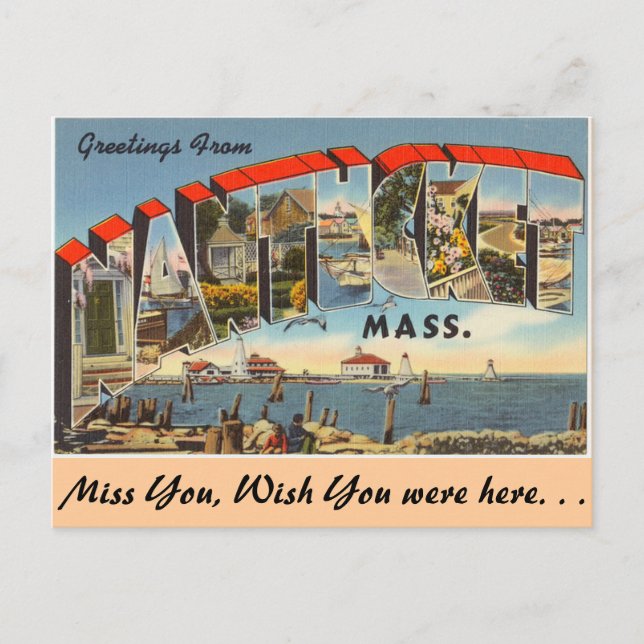 Hälsning från Nantucket Vykort (Framsida)