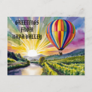 Hälsning från Napa Valley Travel Redigera textfoto Vykort
