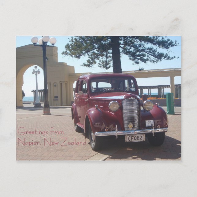 Hälsning från Napier, Nya Zeeland Vykort (Framsida)