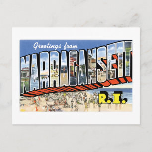 Hälsning från Narragansett, Rhode island! Retro
Vykort