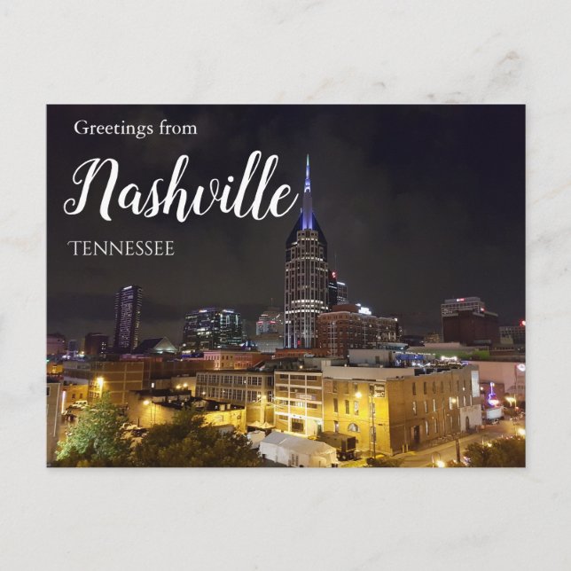Hälsning från Nashville Tennessee-vykort Vykort (Framsida)