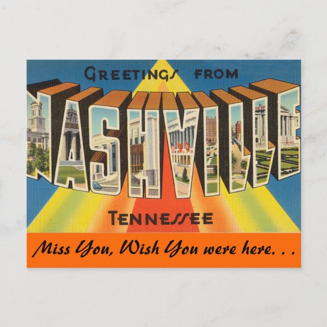 Hälsning från Nashville Vykort (Framsida)