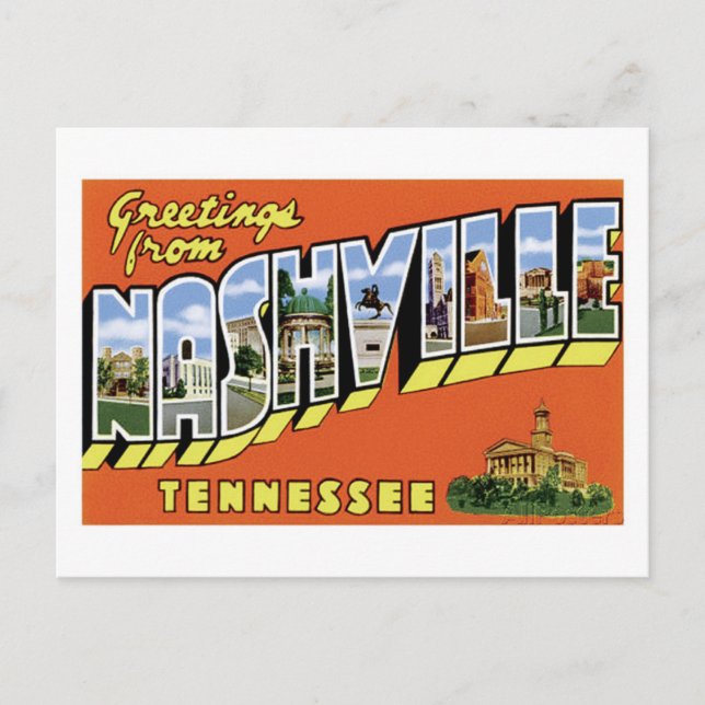 Hälsning från Nashville! Vykort (Framsida)