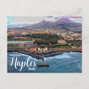 Hälsning från Neapel Italien Mt. Vesuvius vykort
