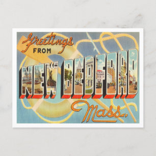 Hälsning från New Bedford, Massachusetts Travel Vykort