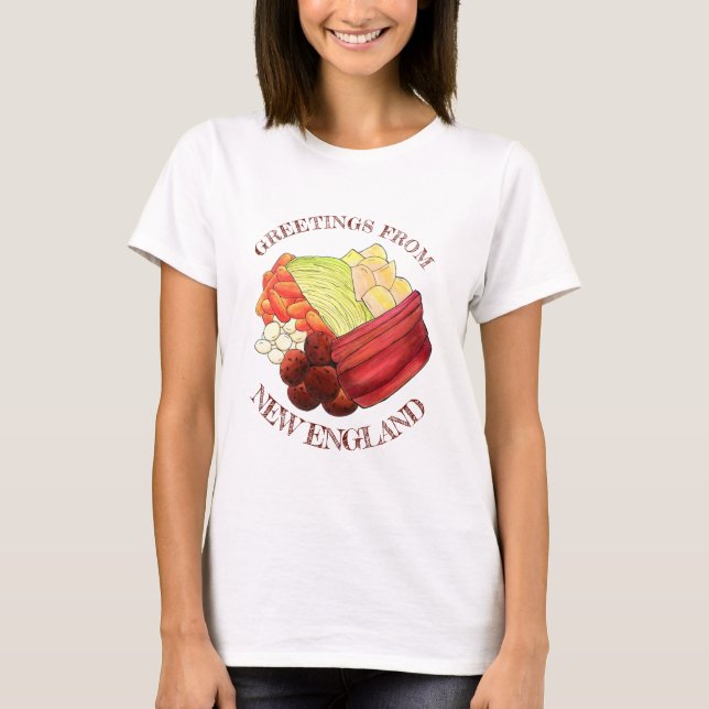 Hälsning från New England Classic Boiled Dinner T Shirt (Framsida)