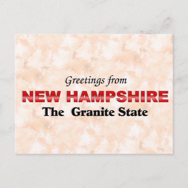 Hälsning från New Hampshire Vykort (Framsida)