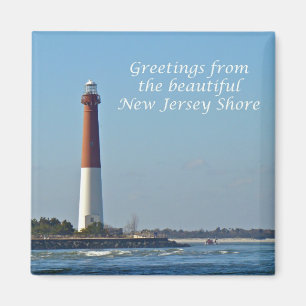 Hälsning från New jersey - Barnegat Light Magnet