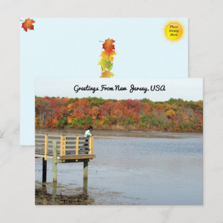 Hälsning från New jersey - Hösttankar Vykort