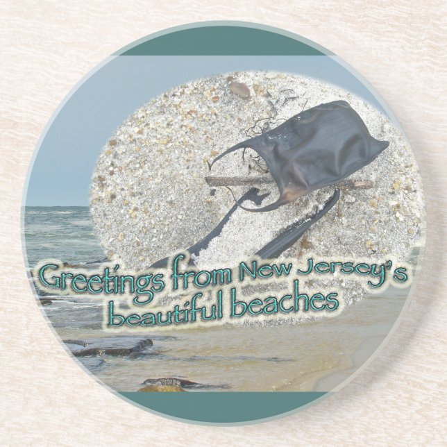 Hälsning från New jersey vackra stränder Underlägg (Framsidan)