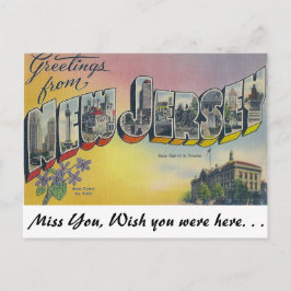 Hälsning från New jersey Vykort