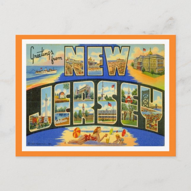 Hälsning från New jersey Vykort (Framsida)
