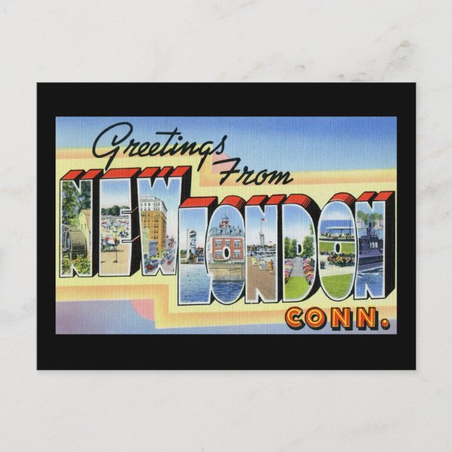 Hälsning från New London Connecticut Vykort (Framsida)