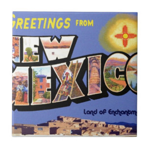Hälsning från New mexico Kakelplatta