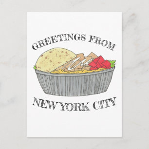 Hälsning från New York City Halal Cart Food Vykort