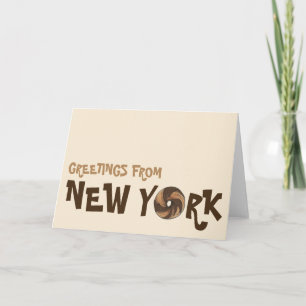 Hälsning från New York City Marble Rye Bagel NYC Kort