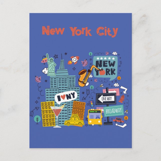 Hälsning från New York City Postcard Vykort (Framsida)