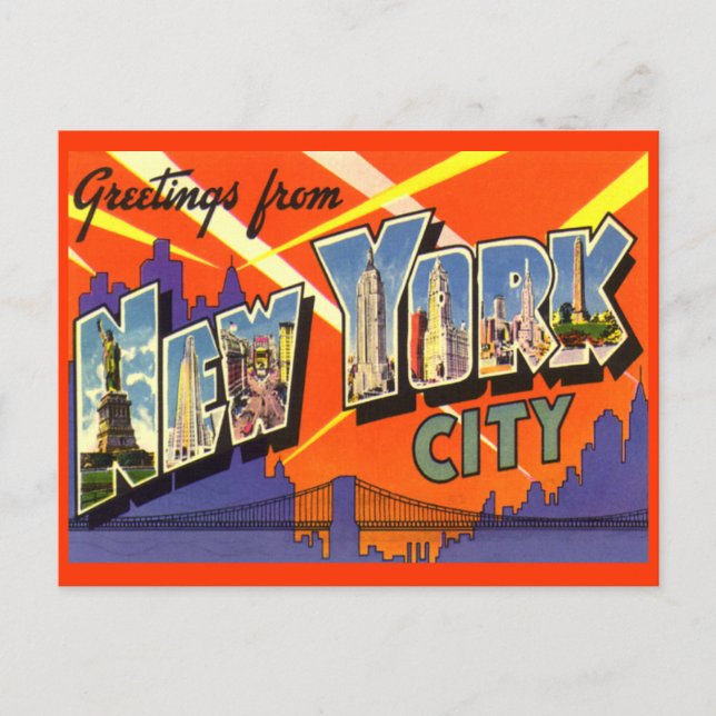 Hälsning från New York City Postcard Vykort (Framsida)