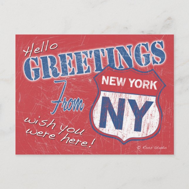 Hälsning från New York City Postcard Vykort (Framsida)
