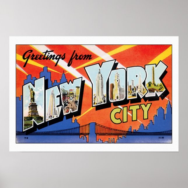 Hälsning från New York City Poster (Framsidan)
