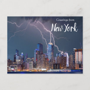 Hälsning från New York City Skyline Postcard Vykort
