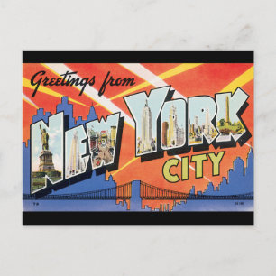 Hälsning från New York City_Vintage resor Poster Vykort