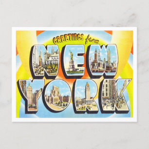 Hälsning från New York City Vintage resor Vykort