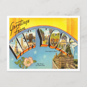 Hälsning från New York City Vintage resor Vykort