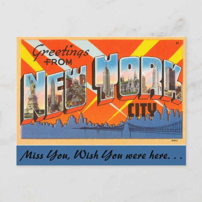 Hälsning från New York City Vykort (Framsida)