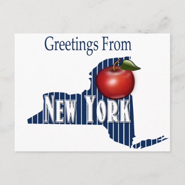 Hälsning från New York Streck och Big Apple Inbjudan Vykort (Framsida)
