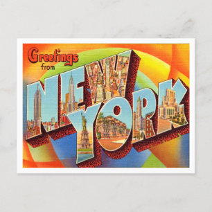 Hälsning från New York Vintage resor Vykort