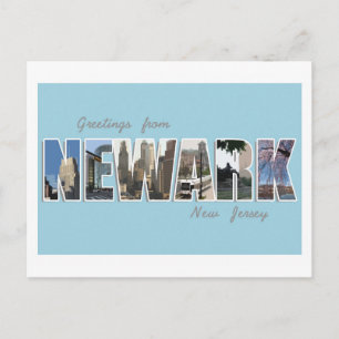 Hälsning från Newark, New jersey - POSTCARD Vykort