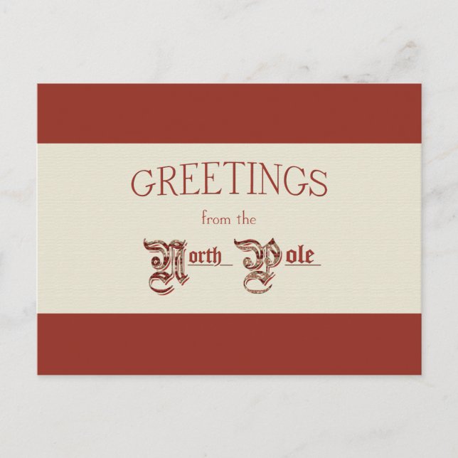 Hälsning från Nordpolen Helg Vykort (Framsida)