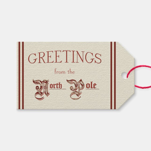 Hälsning från Nordpolen Presentetikett (Framsidan (Horisontell))