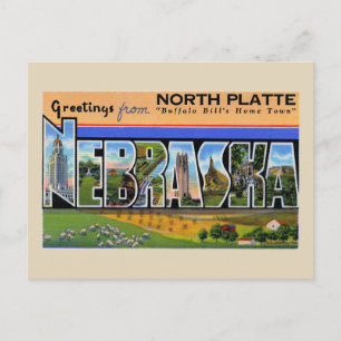 Hälsning från North Platte, Nebraska Vintage Vykort
