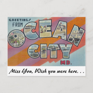 Hälsning från Ocean City, Maryland Vykort