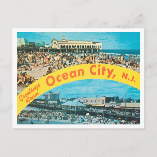 Hälsning från Ocean City, New jersey Travel Vykort (Framsida)