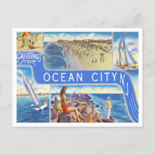 Hälsning från Ocean City, New jersey Travel Vykort