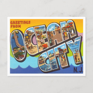 Hälsning från Ocean City, New jersey Travel Vykort