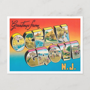Hälsning från Ocean Grove, New jersey Travel Vykort
