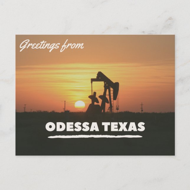 Hälsning från Odessa Texas vykort (Framsida)