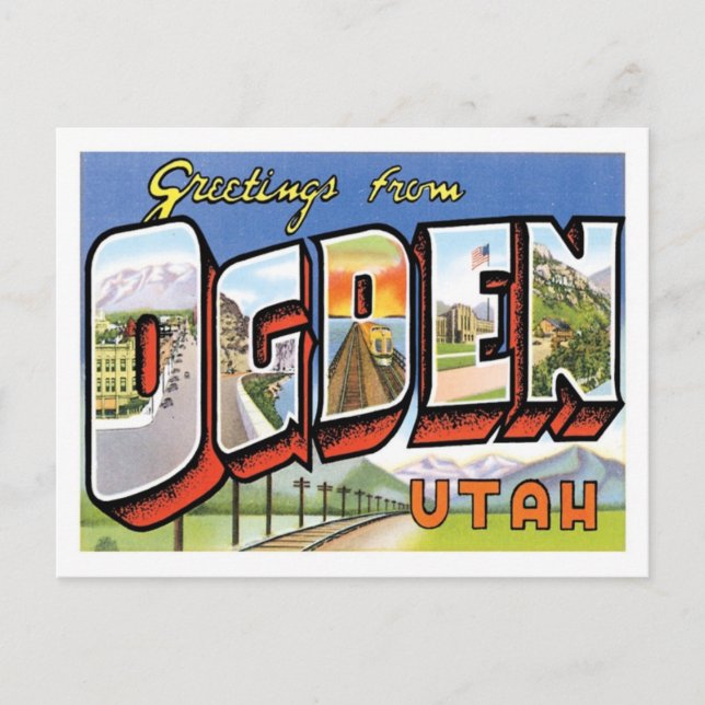 Hälsning från Ogden Utah US City Vykort (Framsida)