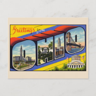 Hälsning från Ohio Large Brev vykort