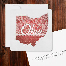 Hälsning från Ohio Stitched Jul Julkort