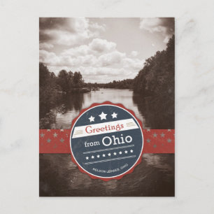 Hälsning från Ohio - Vintage Vykort