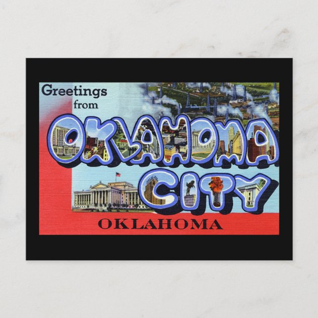 Hälsning från Oklahoma City Oklahoma Vykort (Framsida)