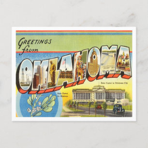 Hälsning från Oklahoma Vintage resor Vykort