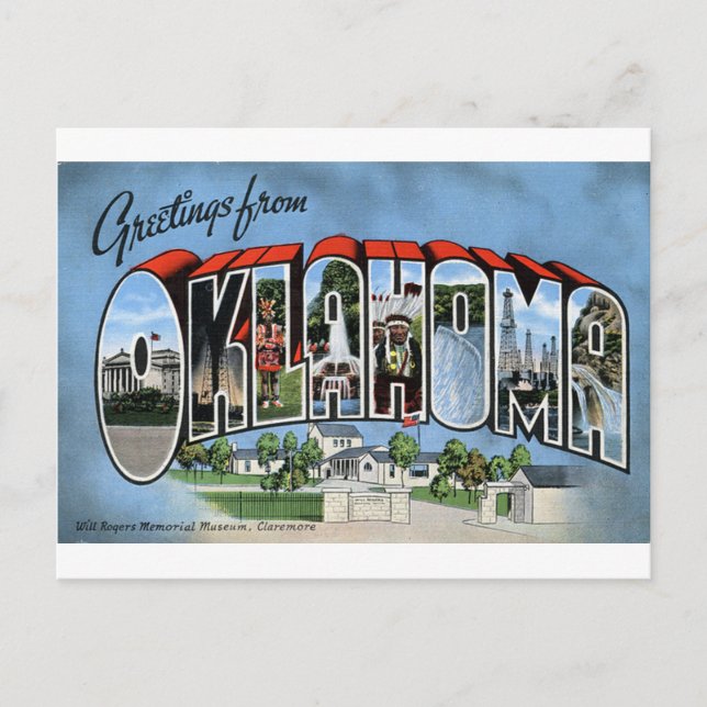 Hälsning från Oklahoma Vykort (Framsida)