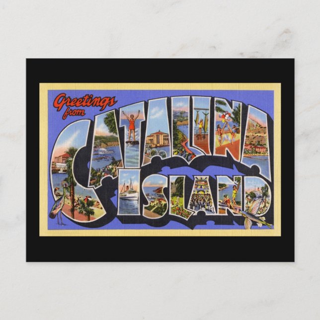 Hälsning från ön Catalina Vykort (Framsida)