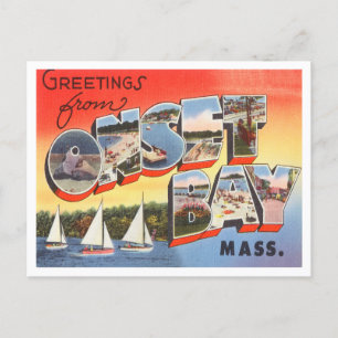 Hälsning från Onset Bay, Massachusetts Travel Vykort